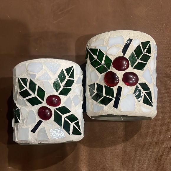 NWOT: Sparkling Christmas Tea Light Candle Holders - Set of 2 - Picture 9 of 12